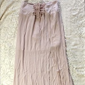 Forever 21 maxi skirt with ties and slit